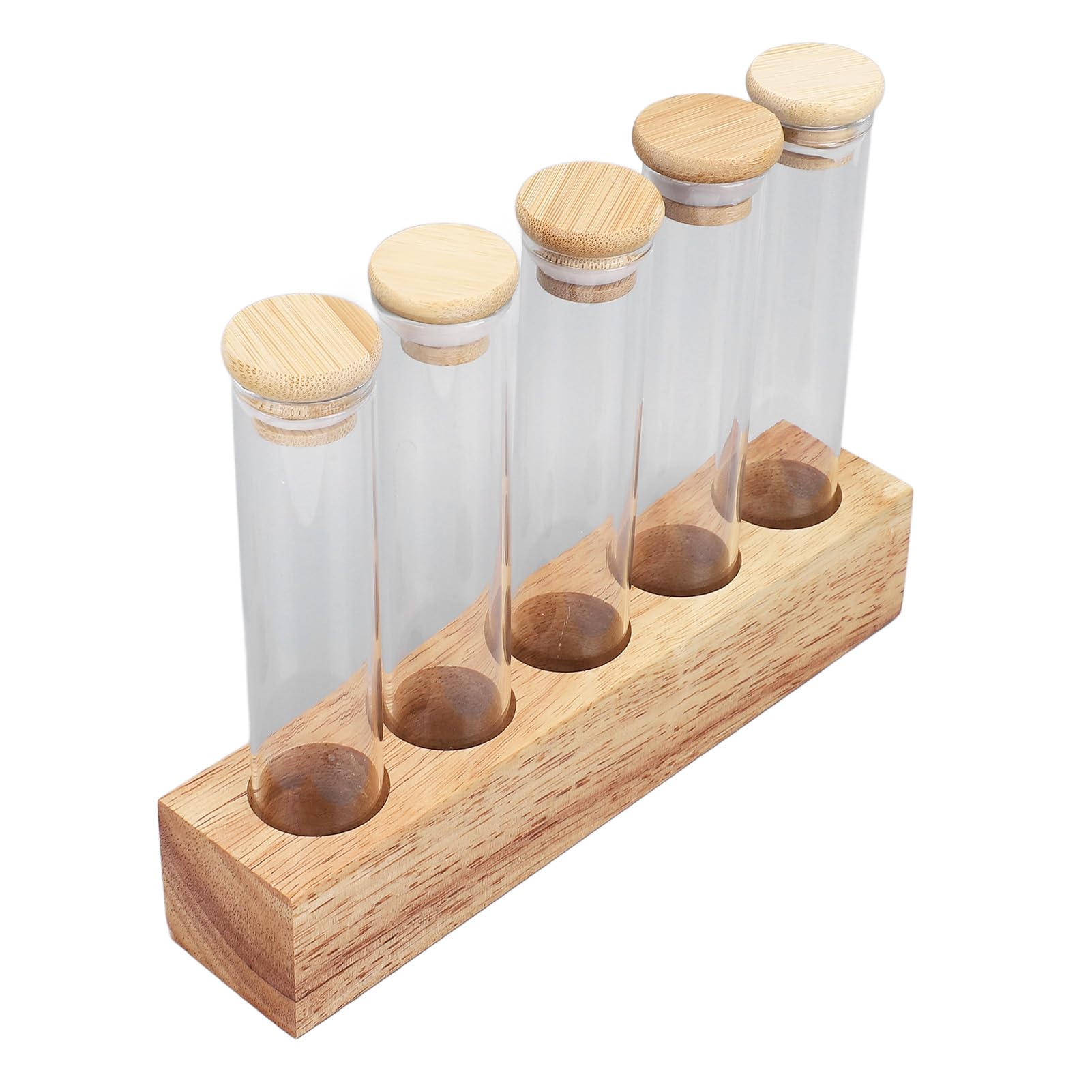 Focket Récipient de Pots de Grains de café, Stockage à Usage Unique de Grains de café en Verre en Bois Massif Stable Hermétique pour Comptoir (Focketn9ktea530c-13)