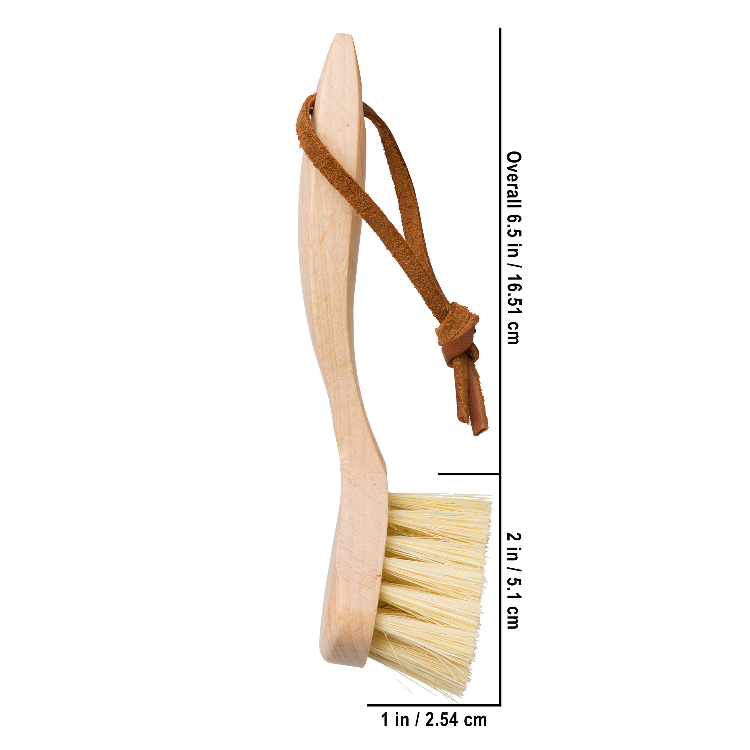 Cepillo para máquina de gofres con mango de madera de haya engrasada, cerdas rígidas de fibra Tampico resistentes al calor, 6-1/2 pulgadas, fabricado en Alemania 4