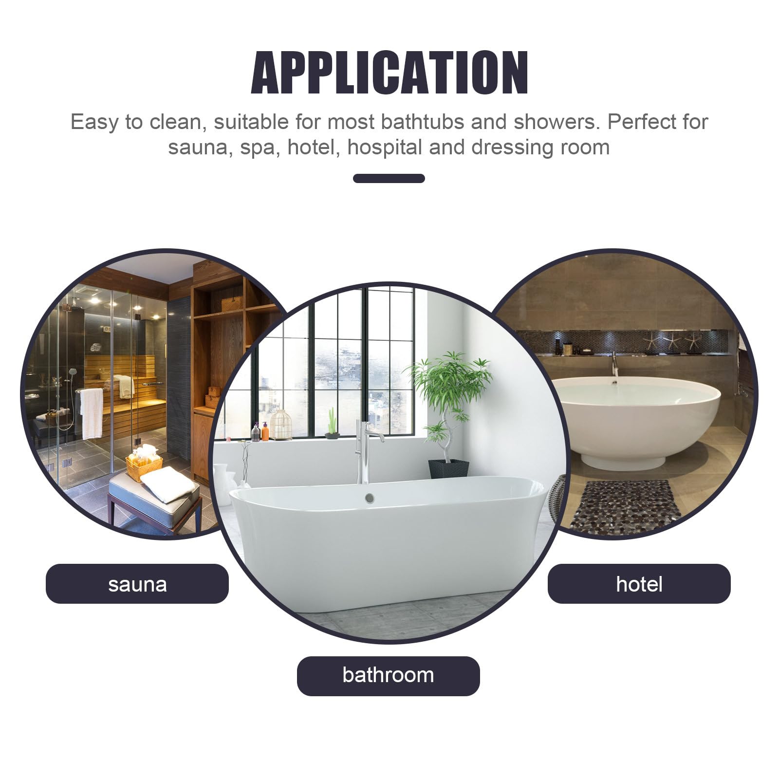 rutschfeste Komfortabel und Modernes Design Badezimmerteppiche aus PVC mit Rechteckiger Form für Dusche und Wohnzimmerboden