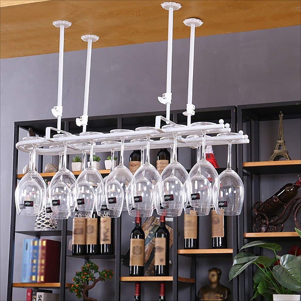 Estante de vino retro de hierro para mostrador de bar restaurante 80 cm