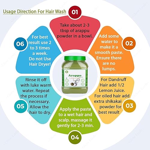 Miniatura 3 de NS 100% Natural Arappu Powder for Herbal Hair Wash - (250g)