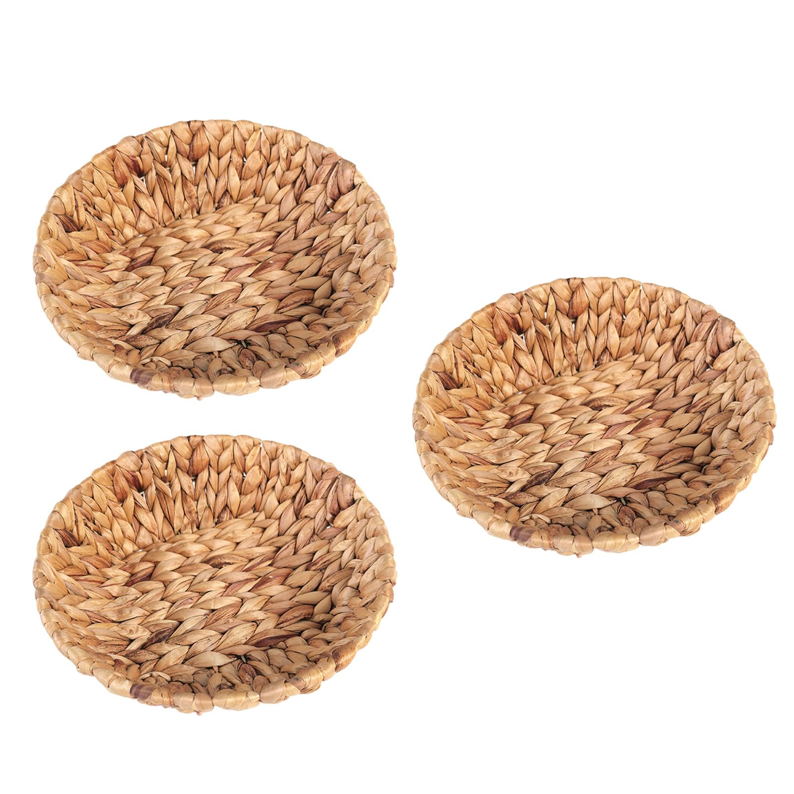 Round Handwoven Water Hyacinth Bin for Storing Toy Clothes Towels Living Room Bedroom Home Organization Basket