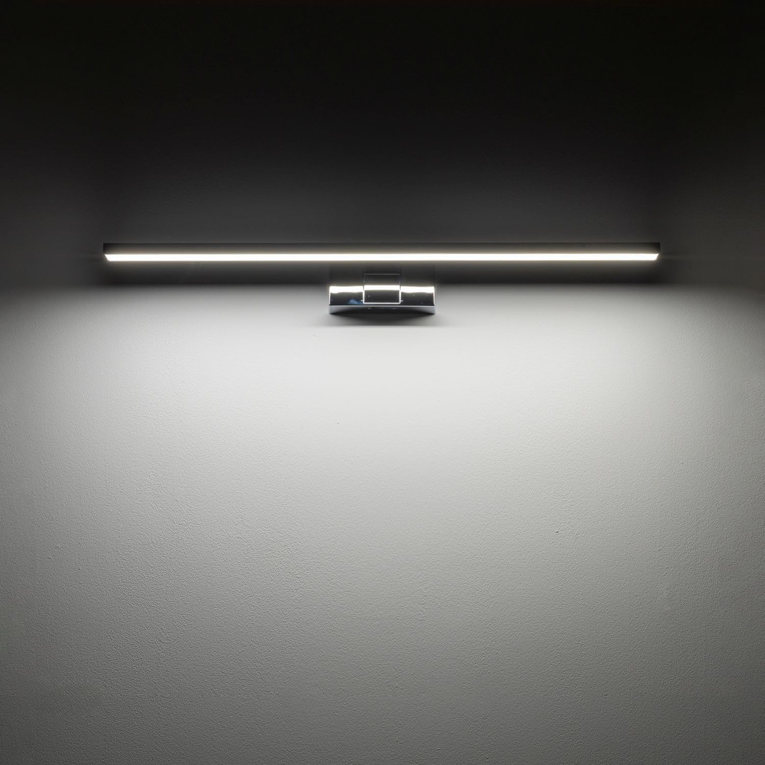 Licht-Erlebnisse LED Wandlampe Badezimmer IP44 Chrom 4000 K 950 lm neutralweiß hell B: 60 cm länglich Aluminium Modern Spiegelleuchte Wandleuchte Bad