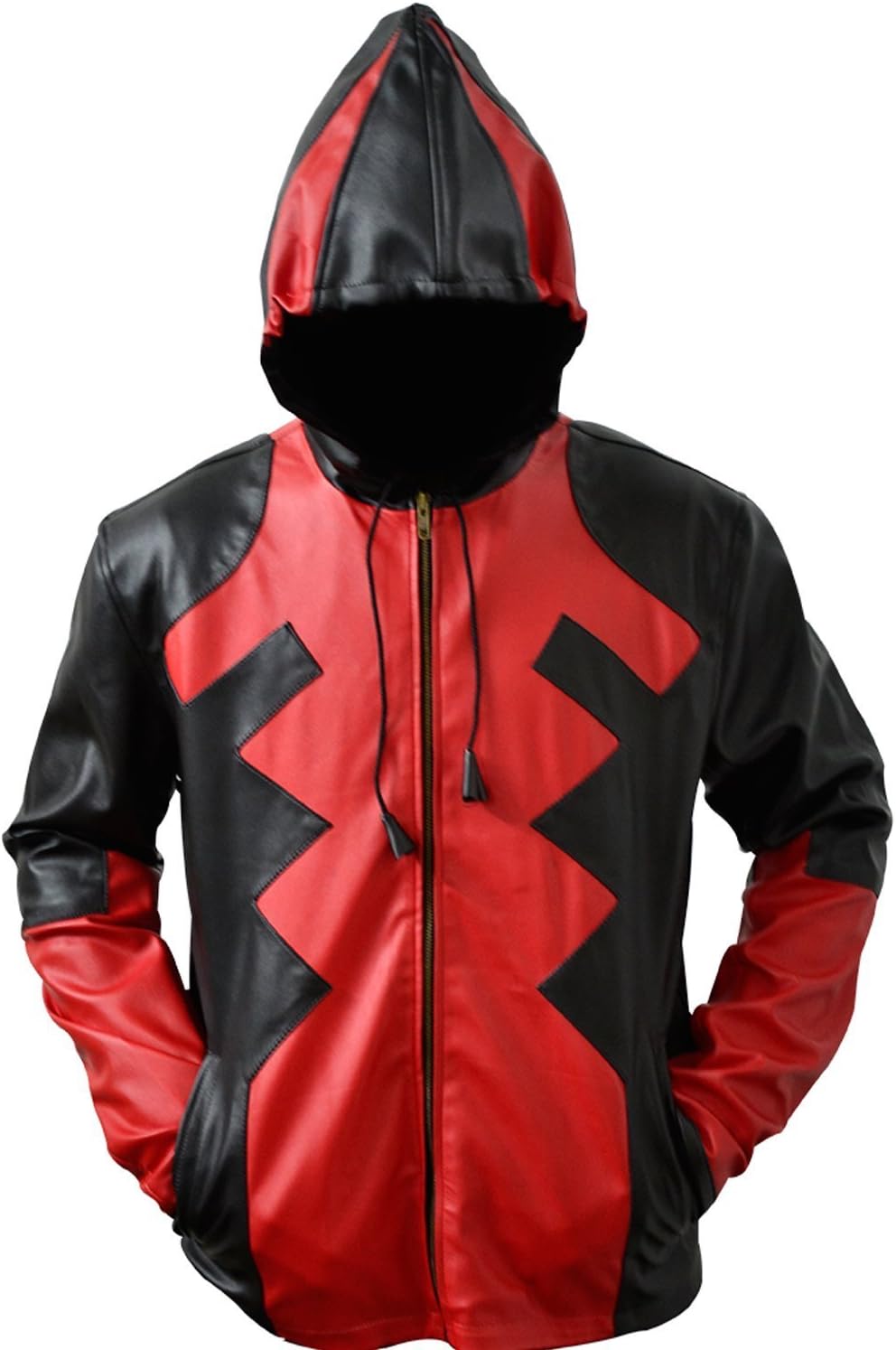 M2M Men's Deadpool Corps Real Leather Jacket