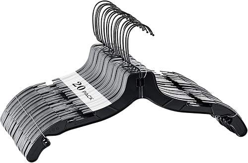 Donext Perchas de plástico con gancho de metal giratorio de 360 grados, perchas de ropa resistentes, perchas duraderas para camisas, abrigos y