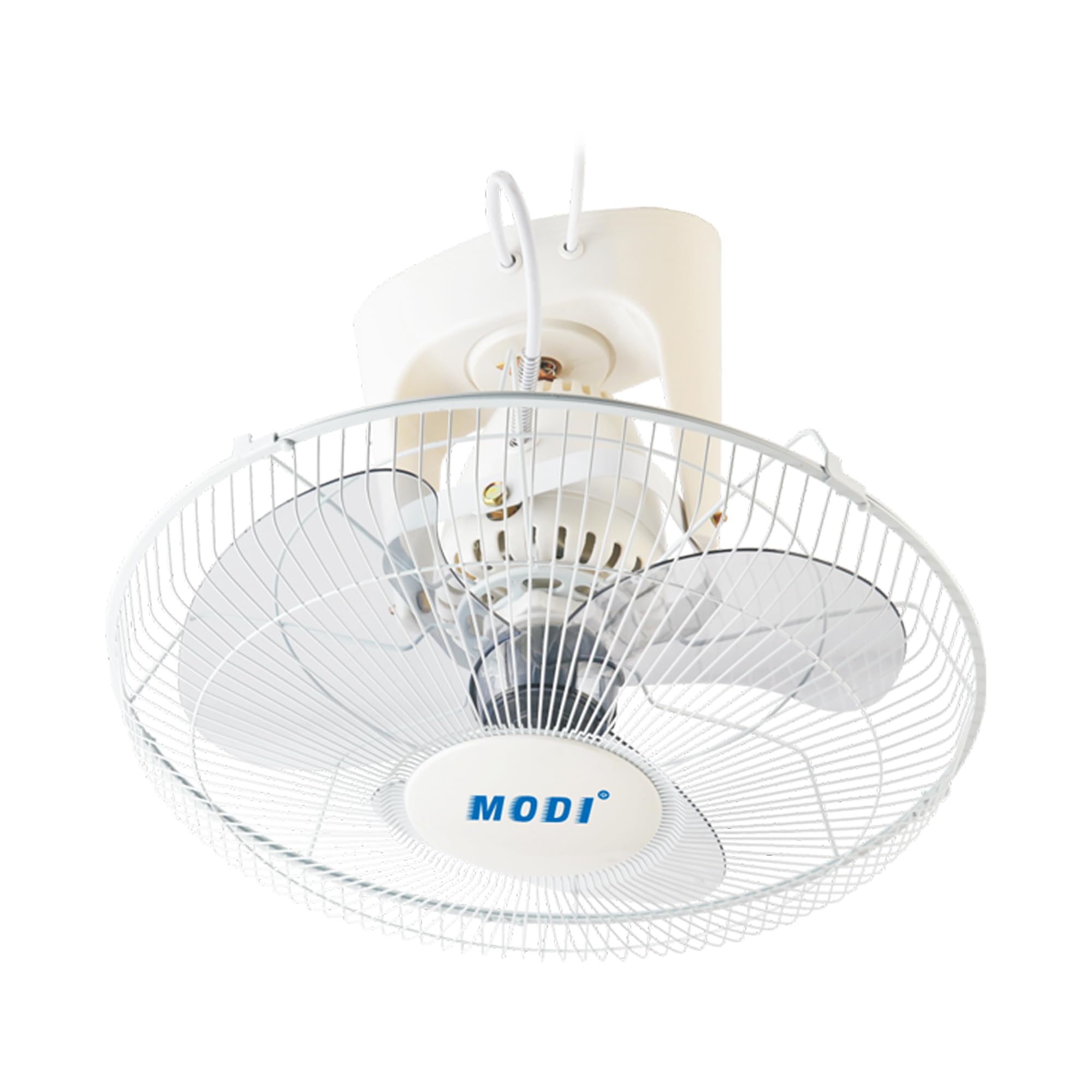 MODI Ceiling Mounted Orbit Fan with Oscillation 16-Inch 3-Speed Control 3 Plastic Blades Durable Motor Wall Regulator Compatible Ideal for Homes, Offices & Shops (1 PIECE)