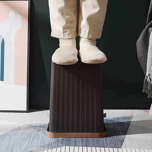 Miniatura 5 de LQDSJTU Cubo de basura pequeño contenedor de basura de plástico de 3 galones rectangular duradero para baño cocina oficina baño garaje habitación de