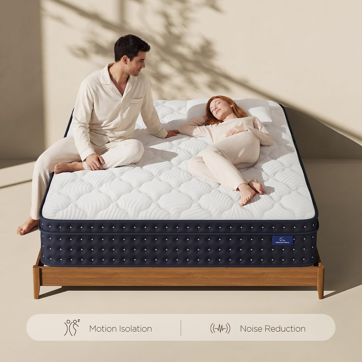 Vesgantti King Mattress 12 Inch - King Size Mattress Medium Plush Hybrid with Multi-Layer Thick Top, Motion Isolation Pocket Springs for Side Sleepers, Back Pain Relief, CertiPUR-US