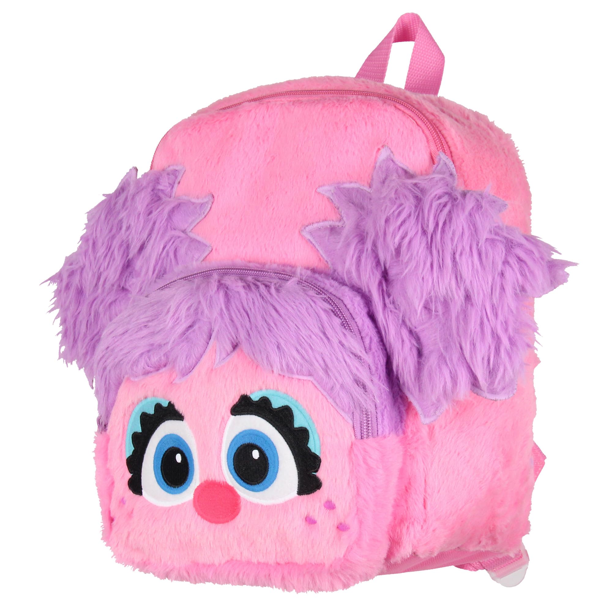 INTIMO Sesame Street Plush Furry Abby Cadabby Smile Face 12 Inch Backpack For Daily Use