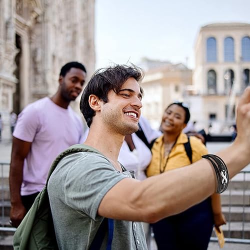 Miniatura 4 de To My Son Braided Leather Bracelet, Infinity Bracelet for Men, Silver Bracelet Leather Rope Bracelet Men Bracelet Leather and Steel Magnetic Braided