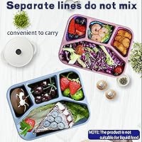 Vista 6 de Aellabus 8 Pack Bento Box, Lunch Containers Wheat Straw Meal Prep Containers Reusable, Microwave and Dishwasher Safe Lunch Containers for Adults