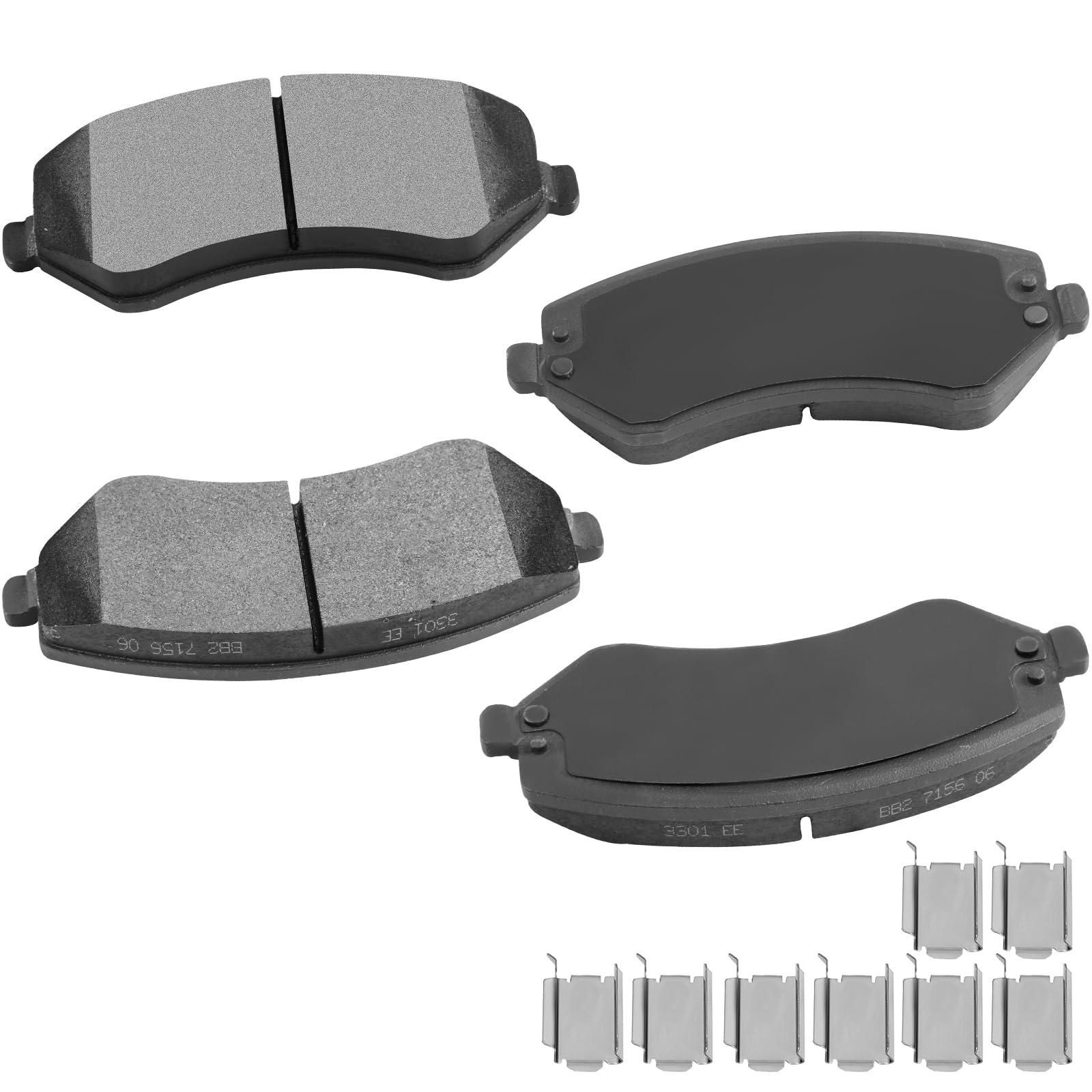 cciyu D856A Brake Pads w/Hardware Front Disc Brake Pad Set
