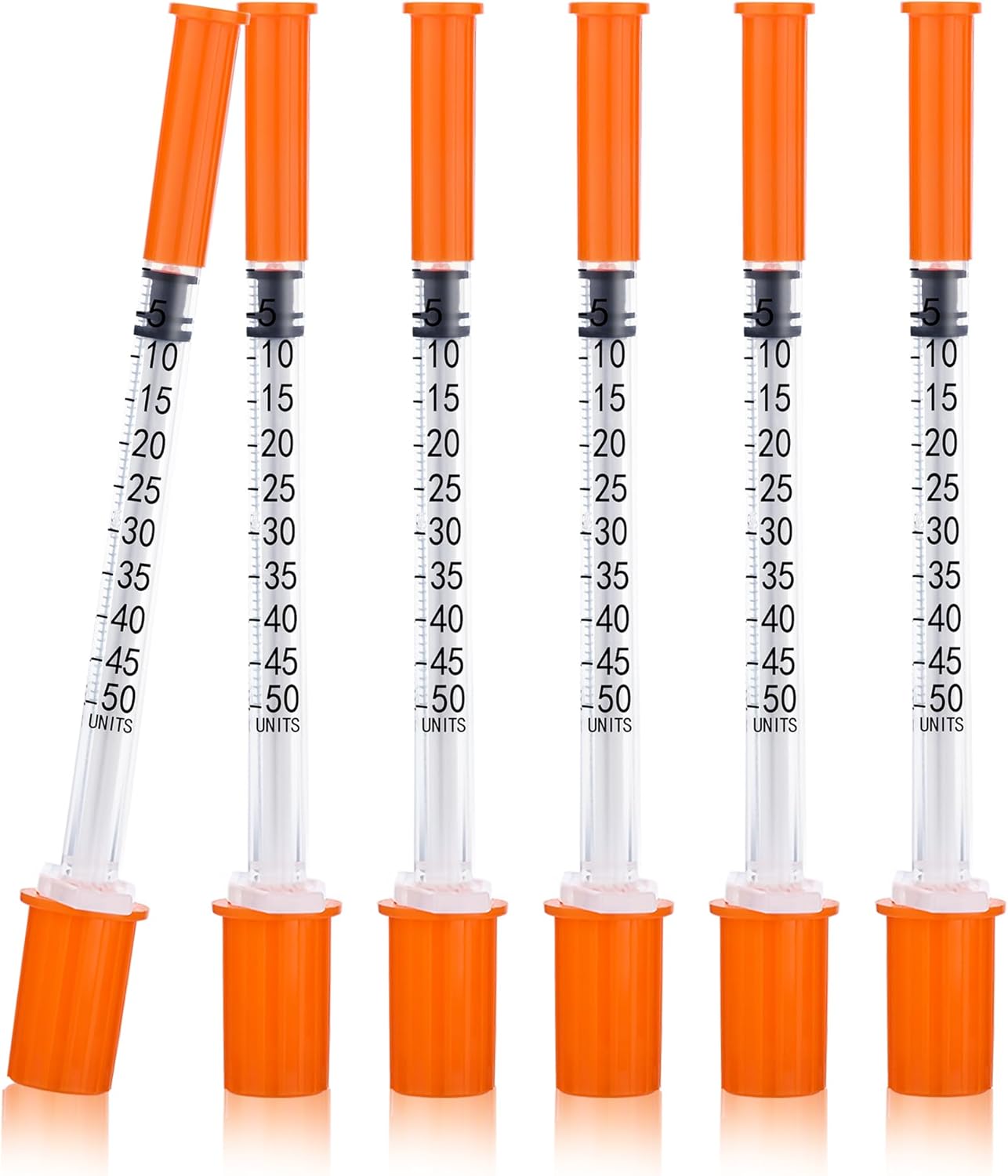 U-100 Syringes - 30G 5/16" (8mm), 100Pack Multiple Uses Measuring Tools 1ml/cc, Individual Wrapped
