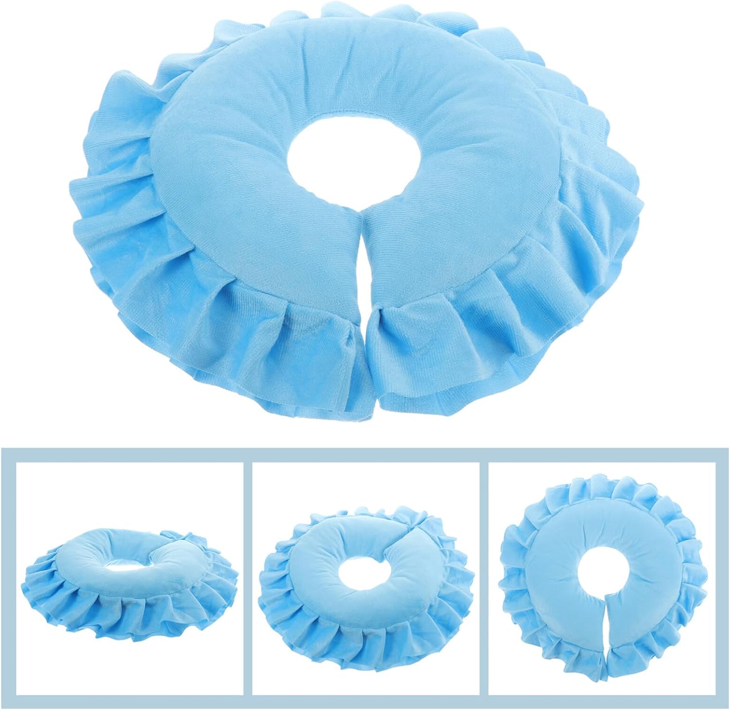 Healeved Shaped Face Massage Pillow for Spa Beauty Salon Home Use Comfortable Cervical Rest Easy to Clean for Neck Back Relaxation for Massage Therapy Skin Care