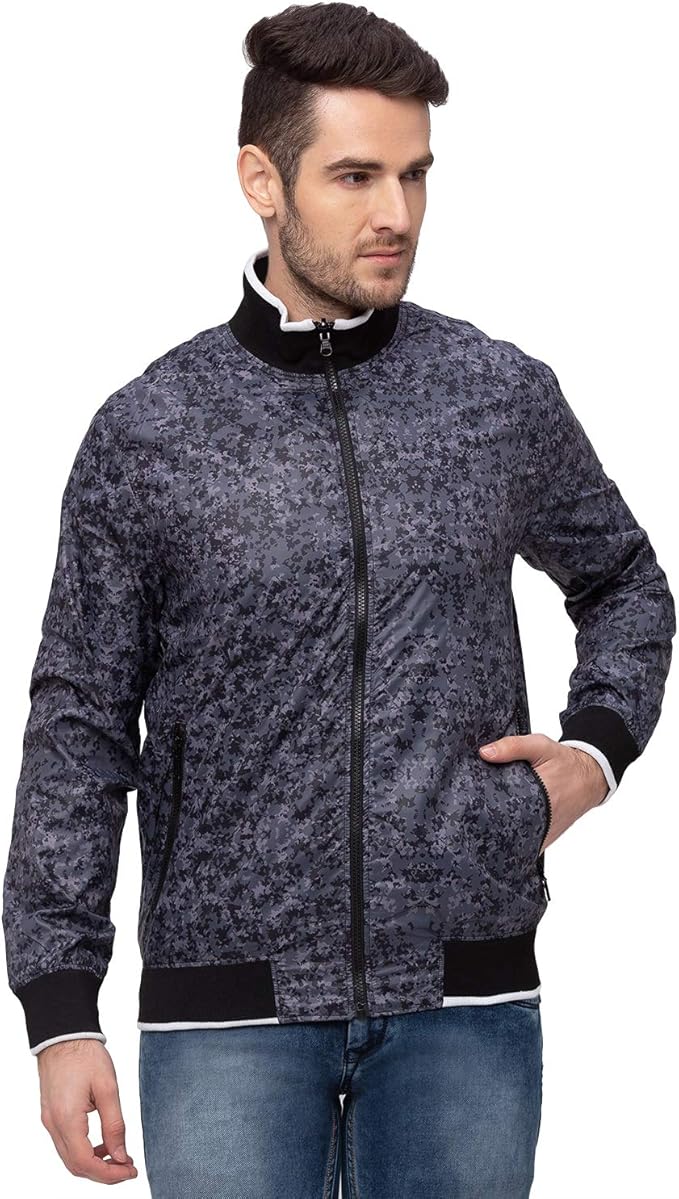 Kenneth Cole Men's Printed Regular Fit Woven Jacket : Amazon.co.uk