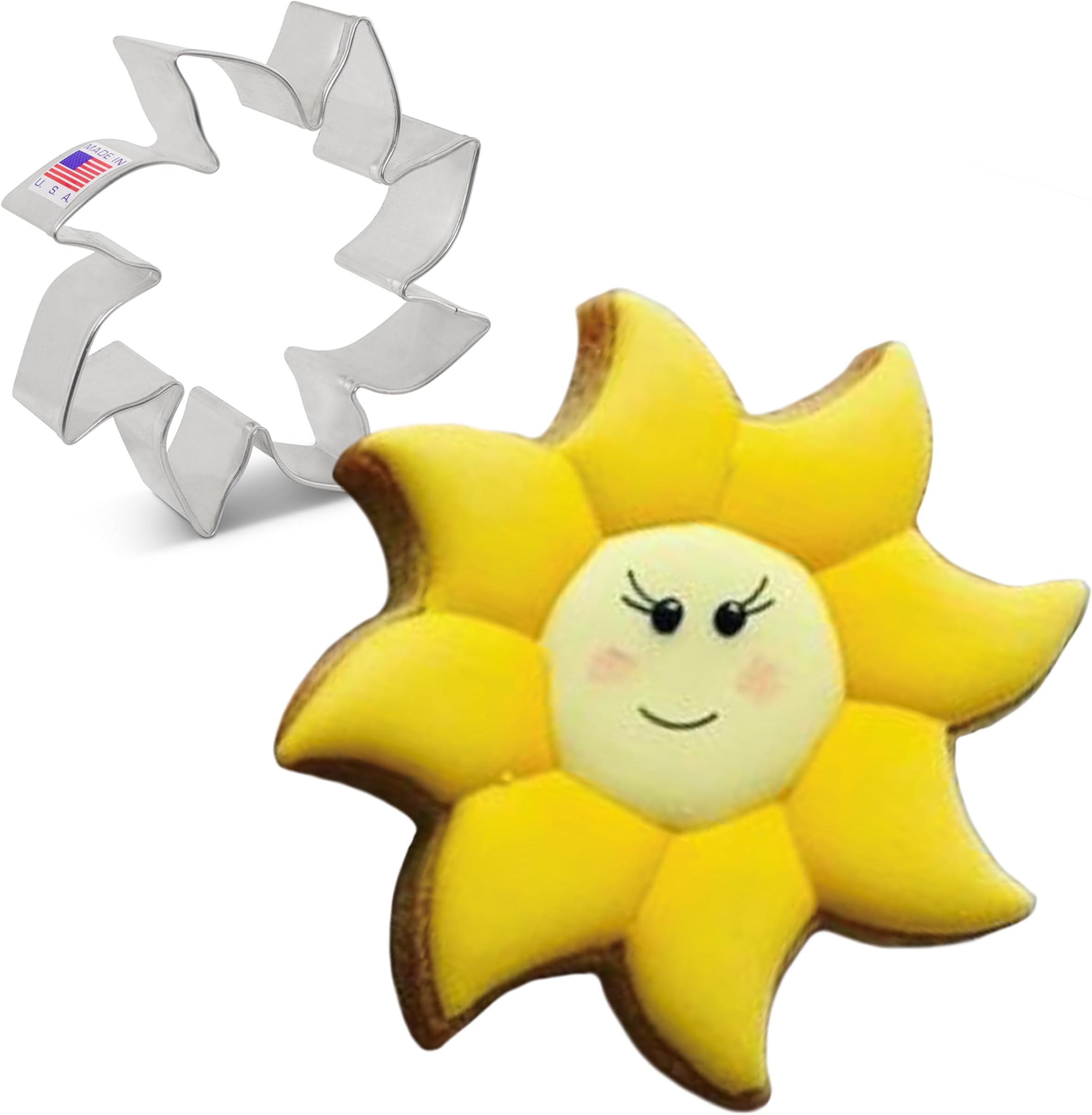 Ann Clark Sun Cookie Cutter, 3-3/4" Made in USA