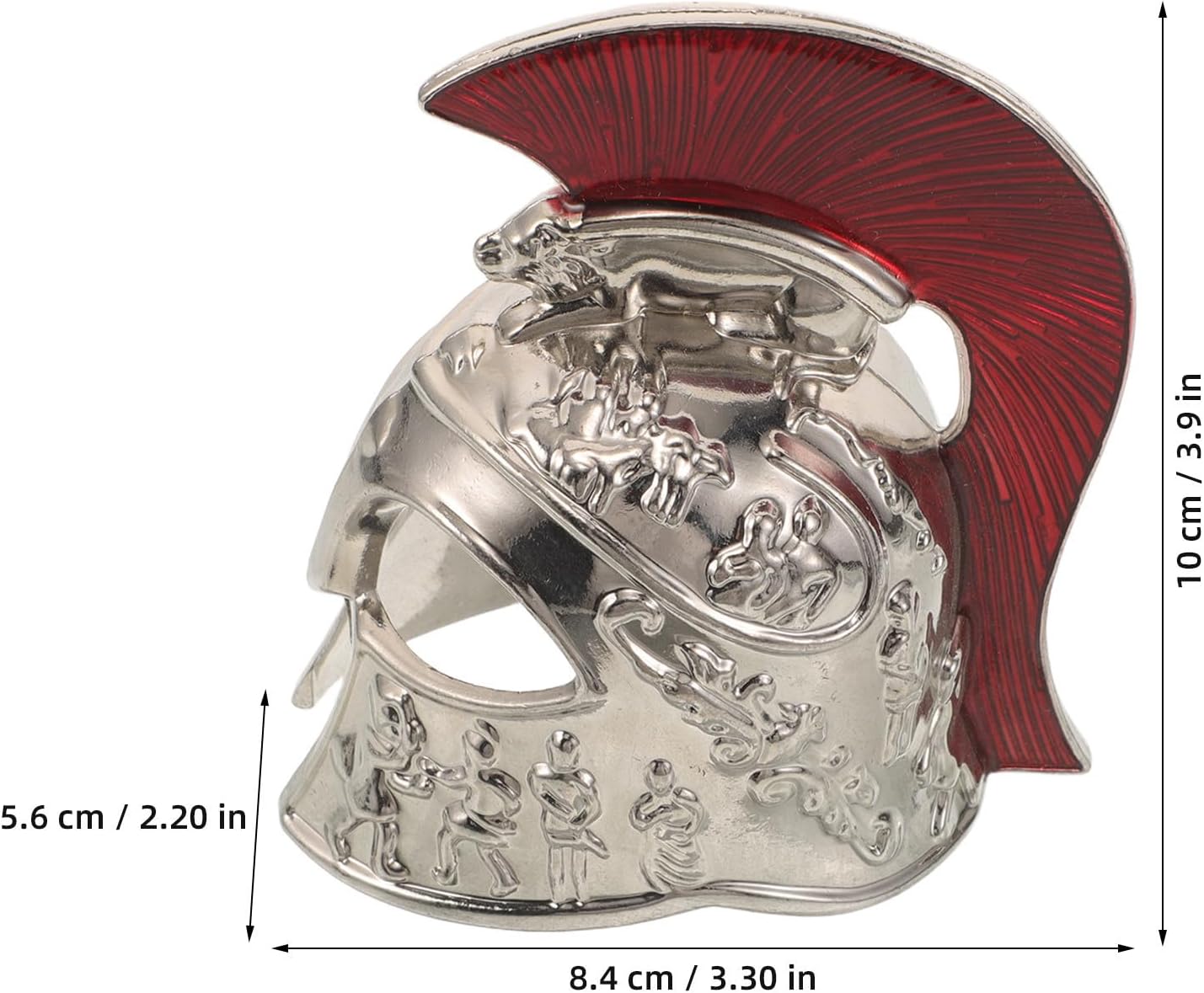 Tofficu Miniature Roman Helmet Model, Vintage Alloy Statue Decor image 2