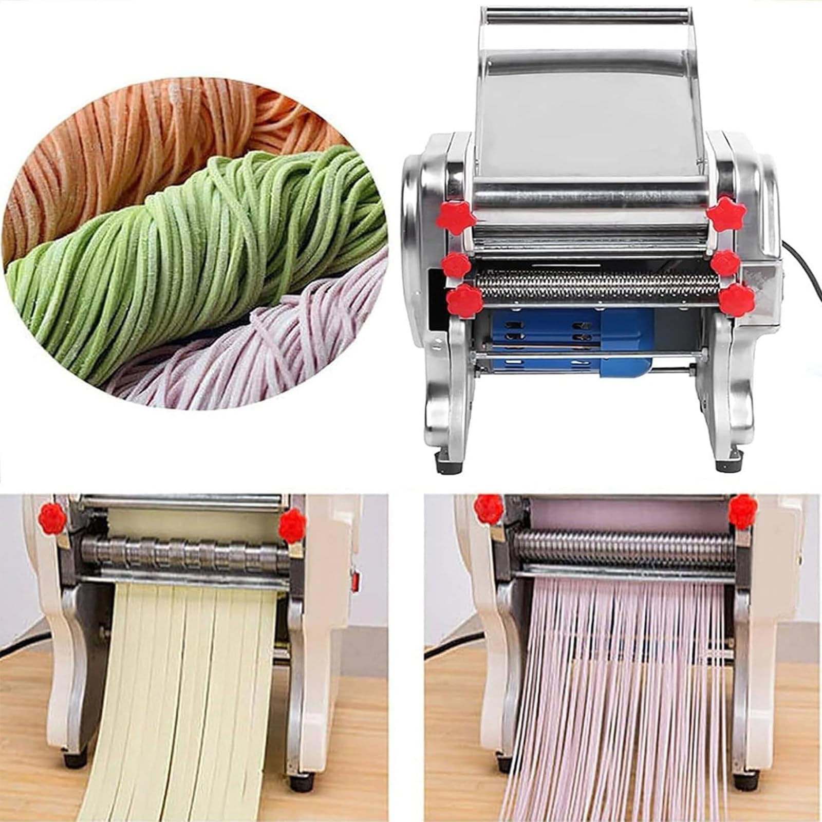 Machine à pâtes électrique Automatique 550 W avec Lames de 3 et 9 mm pour la préparation de pâtes à Spaghetti fraîches, modèle F200
