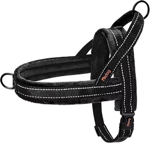 Didog - Arnés chaleco de franela suave acolchado para perro, a prueba de escapeajuste rápido, correa reflectante para perro, fácil para caminar Didog - Arnés chaleco de franela suave acolchado para perro, a prueba de escapeajuste rápido, correa reflectante para perro, fácil para caminar