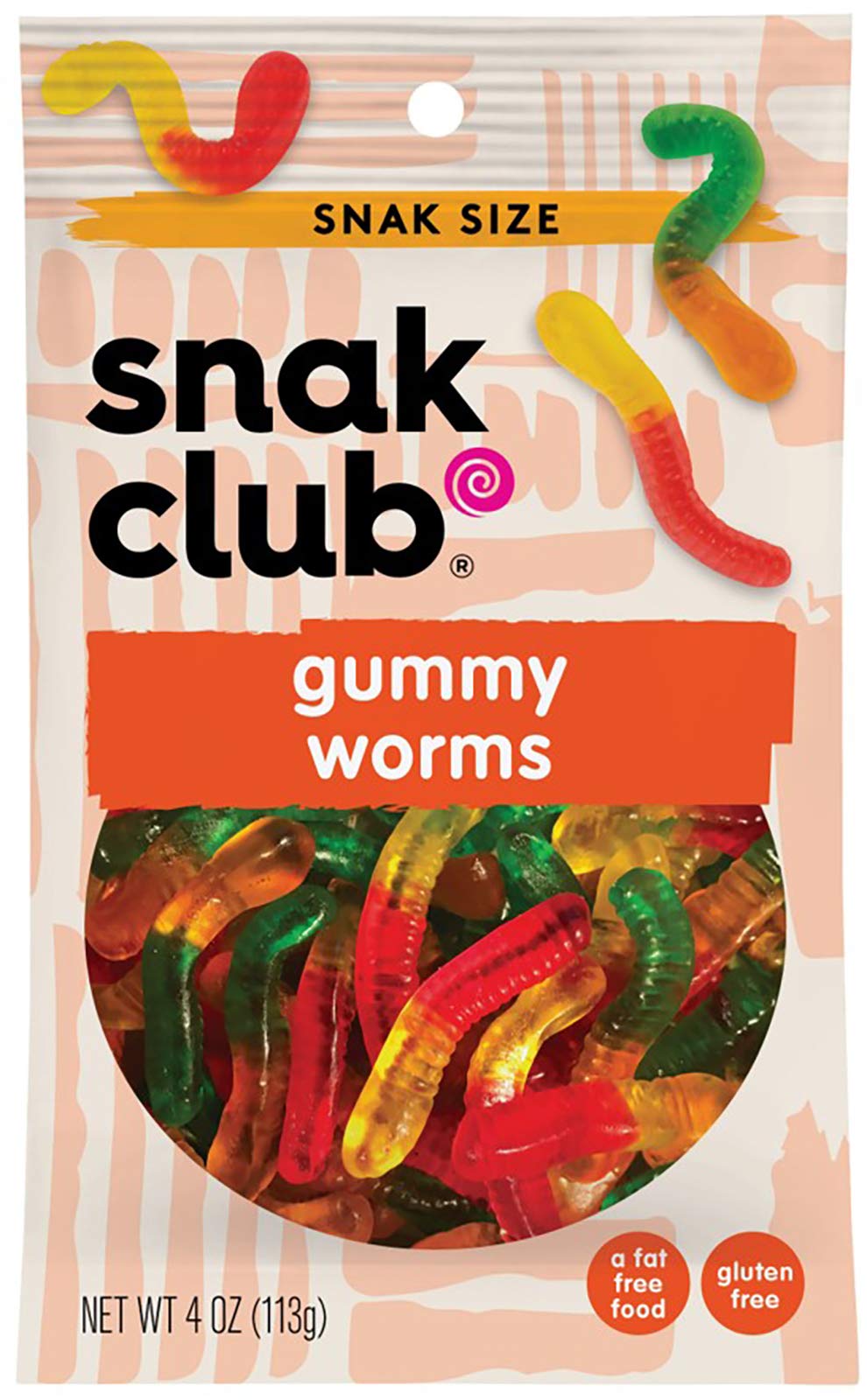 Amazon.com : Snak Club Gummy Worms, 4 ounce bags, (Pack of 12) : Gummy  Candy : Everything Else