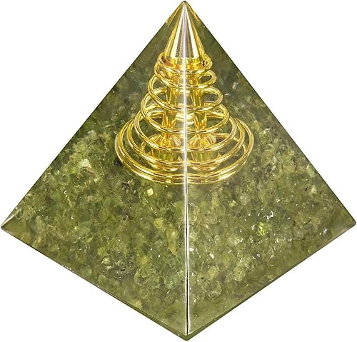 Rockcloud - Figura de piedra piramidal curativa de cristal para meditación, reiki, equilibrio