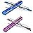 Viseng Slim Mini Metal Reading Glasses Compact Lightweight Portable Readers with Glasses Case for Reading Case +2.5 (Blue/Purple)