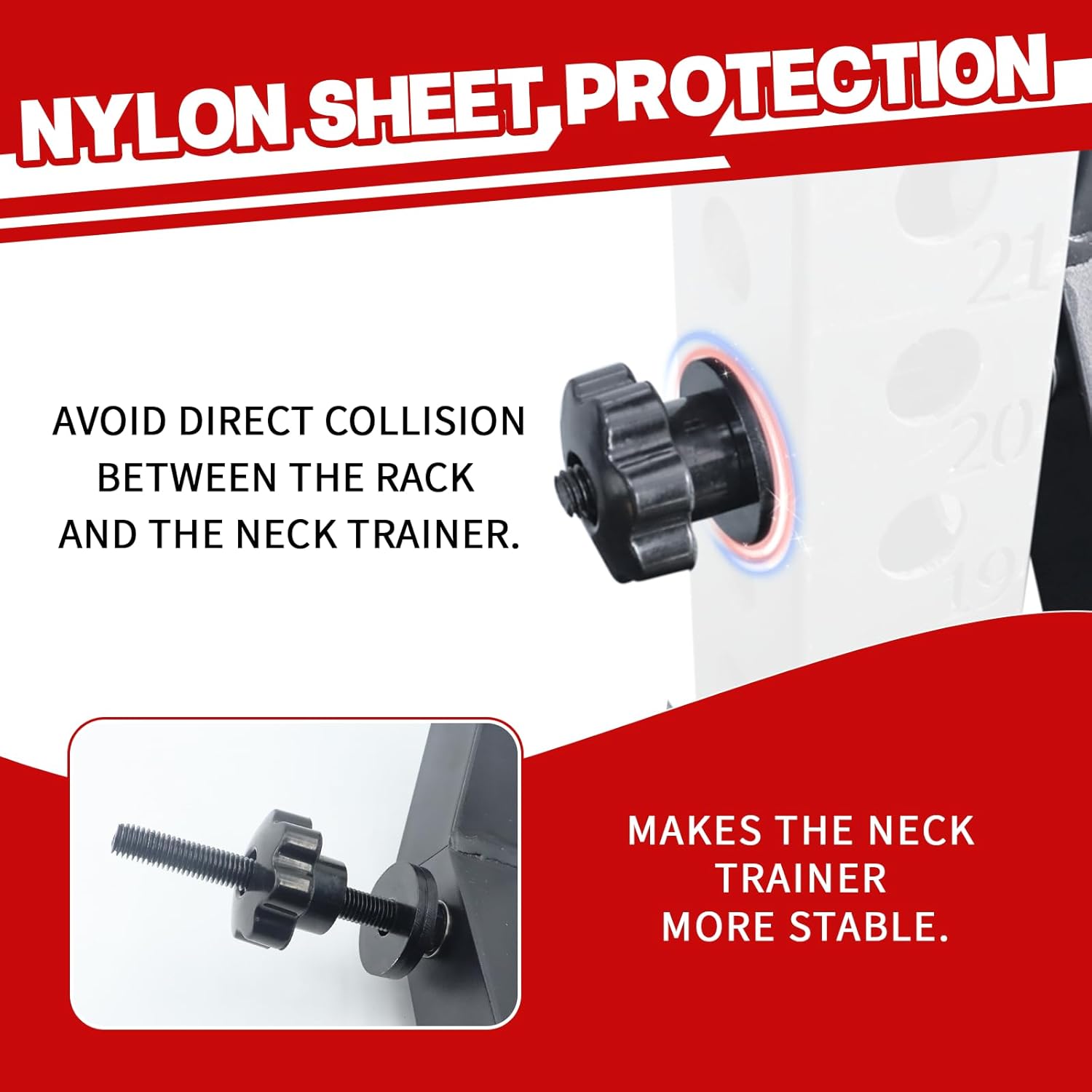 Neck Trainer,Neck Exerciser for Neck Strength and Pain Relief,Rack Mount Neck Workout Equipment Strengthener for Wrist Curls, Leg Curls and Other,Compatible with 25 mm Diameter Barbell Plates