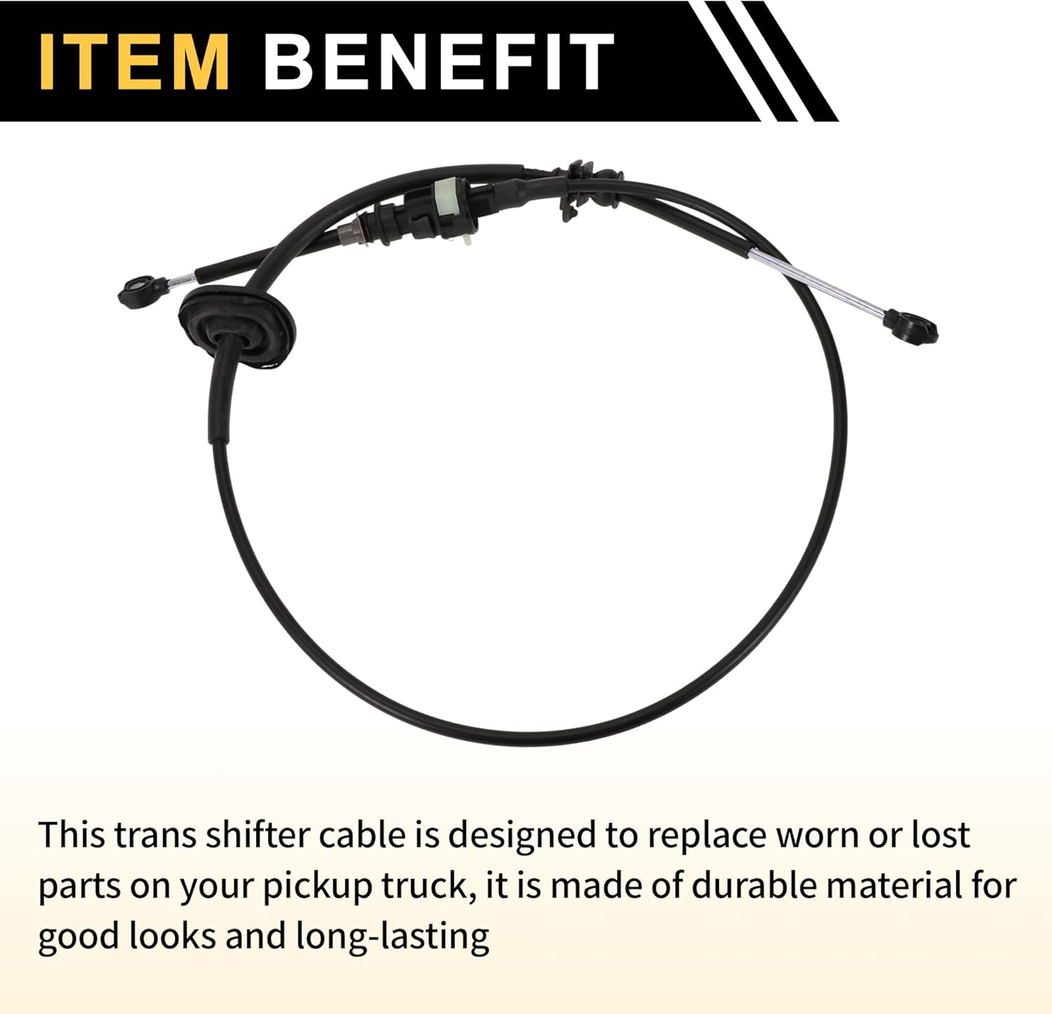 Automatic Transmission Gear Shifter Cable for Ford F-150 1992-1997 for Ford F-250 1992-1997 Auto Trans Gear Shift Control Lever Cable Metal Black