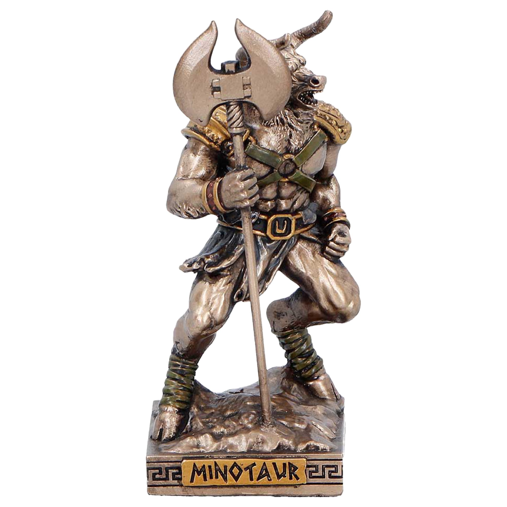 Nemesis Now Bronze Minotaur (Mini) 9.4Cm – Greek Mythology Sturdy Resin Figurine With Battle Axe, Fantasy Statue, Ancient Greece Collectible Decor