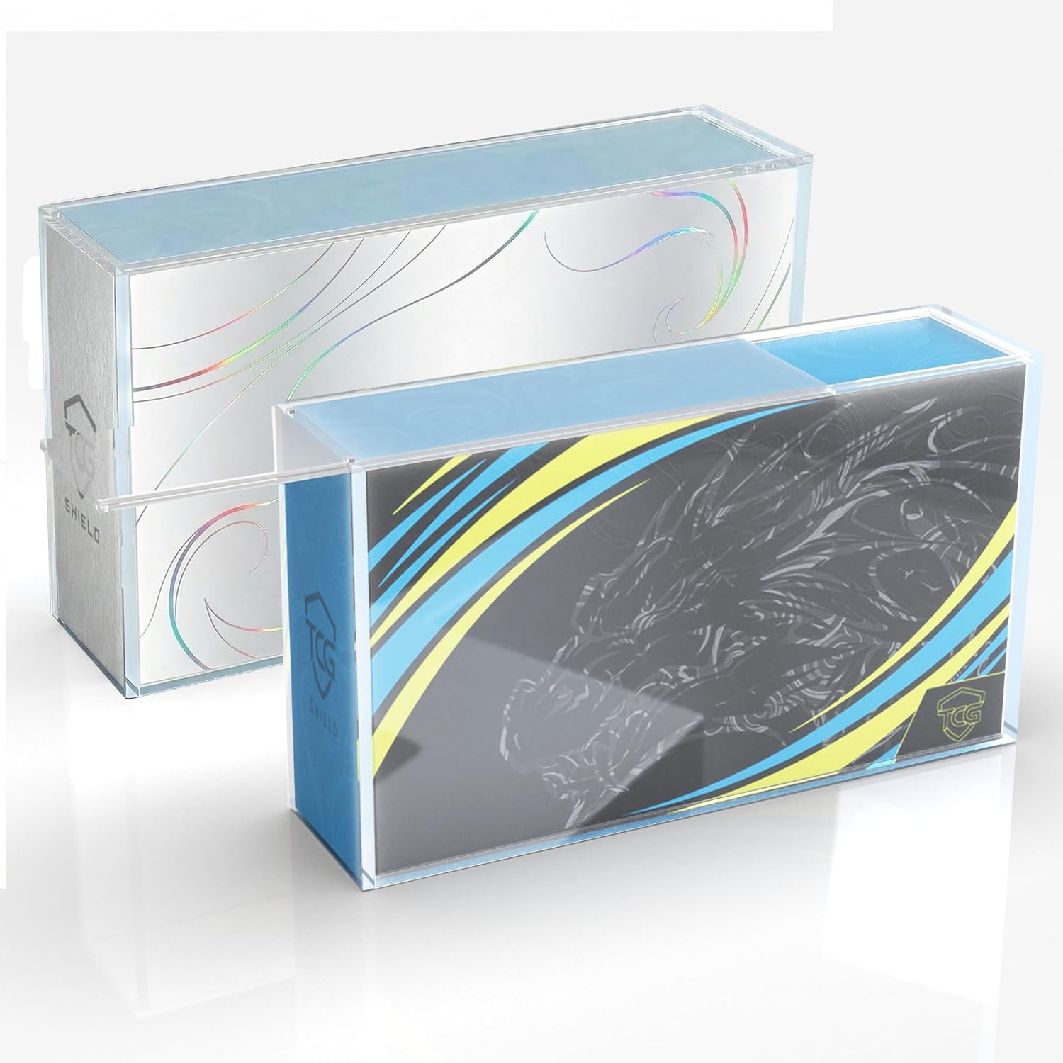 Acrylic Case for 151 Mew & Mega Charizard X EX UPC 1 Pack - Magnetic Sliding Lid - 8mm + 5mm Acrylic Display Case for Mega Charizard UPC + 151 Mew Ultra Premium Collection