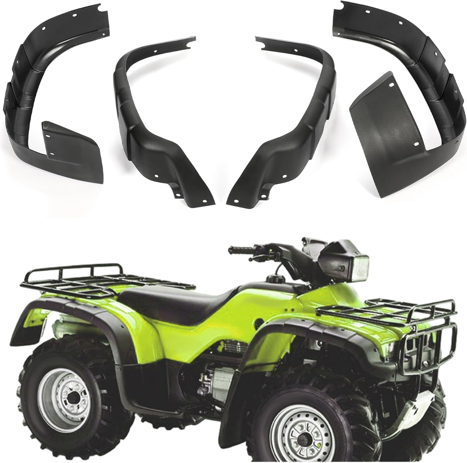 KUAFU Fender Mud Guard Compatible with 1995-2004 Honda TRX400 TRX450 Foreman FOURTRAX Mud Flaps 4Pcs