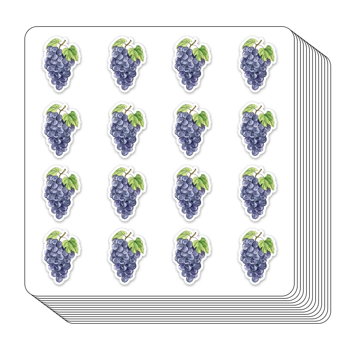 Grapes Planner Stickers, 0.5in Fruit Stickers for Scrapbooking Calendar Crafting 208-Pack