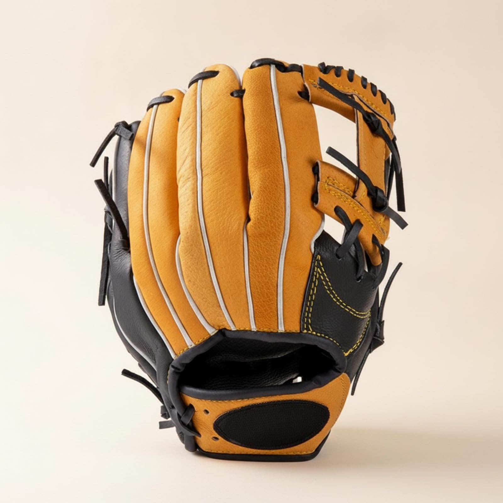 Harilla Guante de Béisbol Guante de Receptor Guante de Campo Guante de Entrenamiento en Piel PU con Palma Acolchada y Bolsillo Profundo Construcción Reforzada