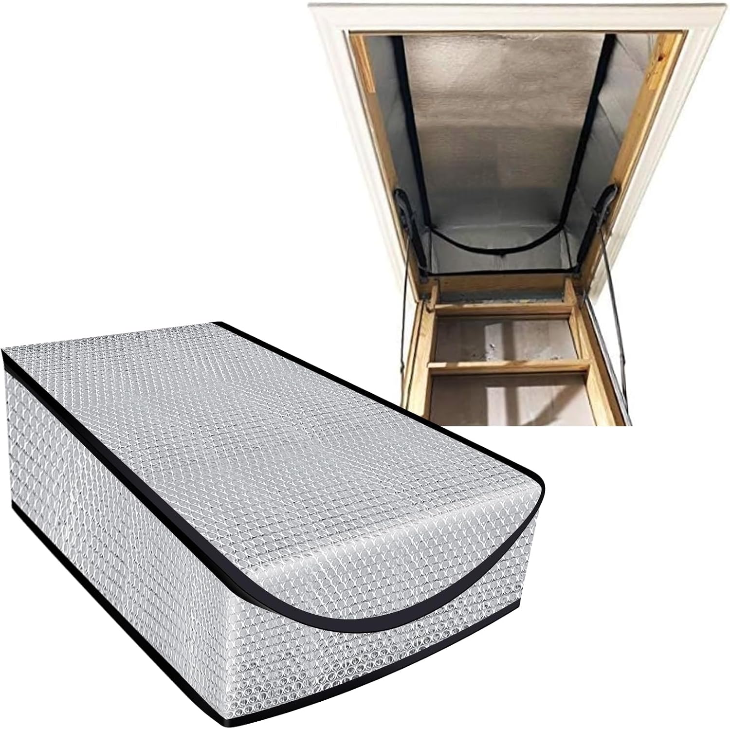 Storystore Attic Tent Insulation Cover, 25" x 54" x 11"for Pull Down Stairs | Energy-Saving Attic Insulation, Zippered Access and Draft Reduction for Pull-Down Stairs