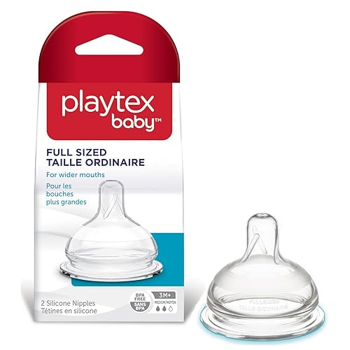 Playtex - Pezón de tamaño completo, flujo medio, 2 unidades