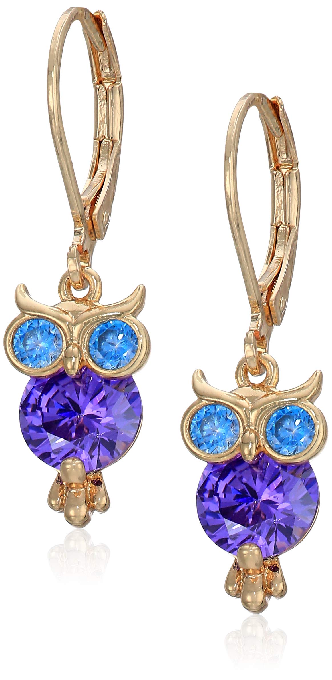 Betsey Johnson Pearl Critters Owl Drop Earrings