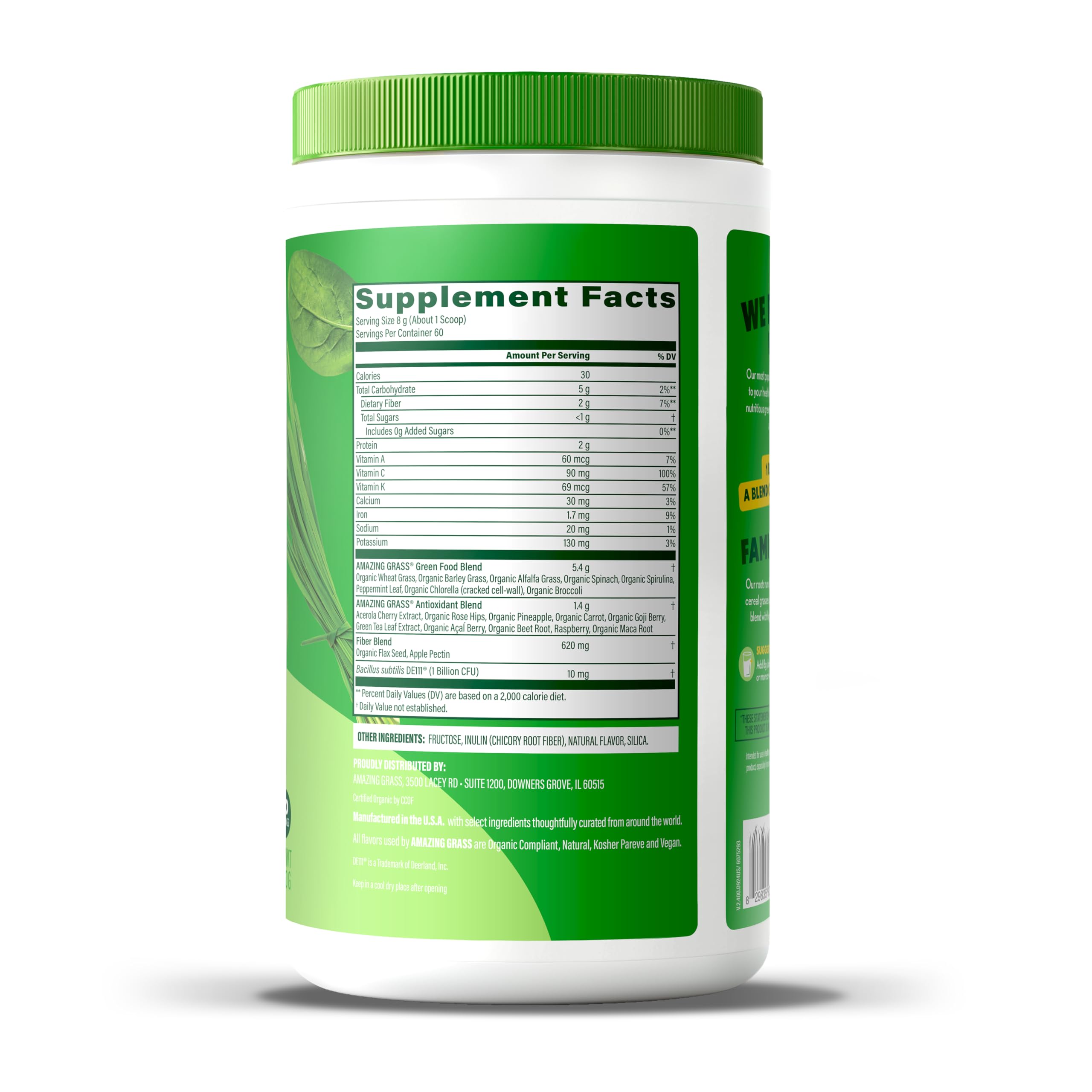 Amazing Grass Super Greens Powder Original, 60 Servings, 16.9 oz — Amazon image 10