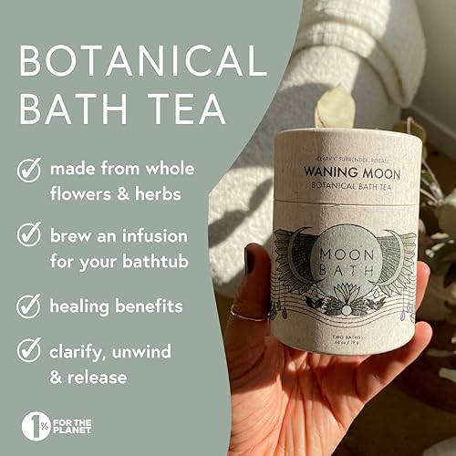 Miniatura 2 de Moon Bath Té de baño botánico  Waning Moon Herbal Ayurvedic Bath Tea Soak para desintoxicación y liberación con menta, romero y helicriso para 2