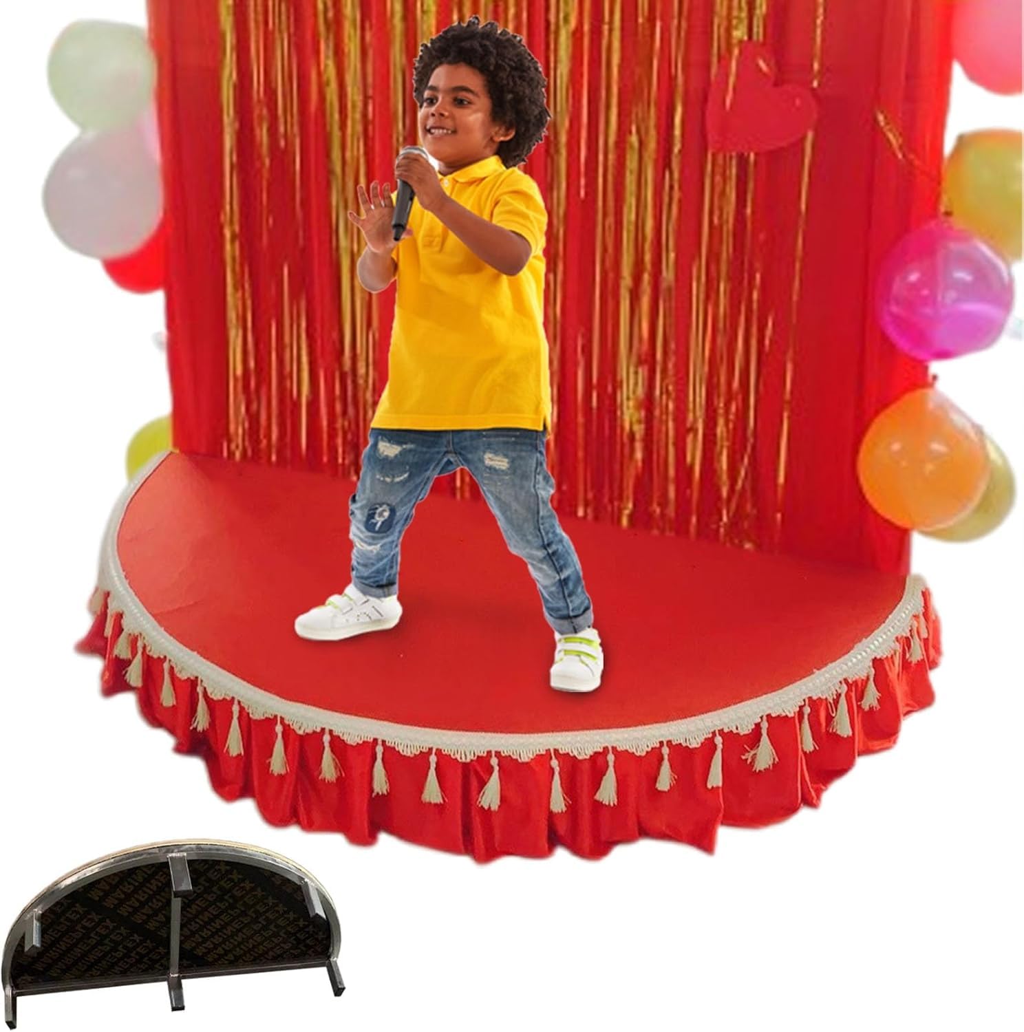 Escenario de canto para niños que pierden la timidez en casa