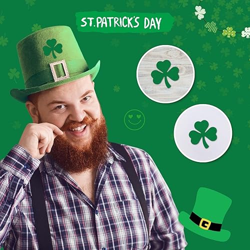 Miniatura 10 de LiteMark Calcomanía reflectante verde de trébol de 2 pulgadas para casco, caja de herramientas, laptop, etc. Paquete de 3