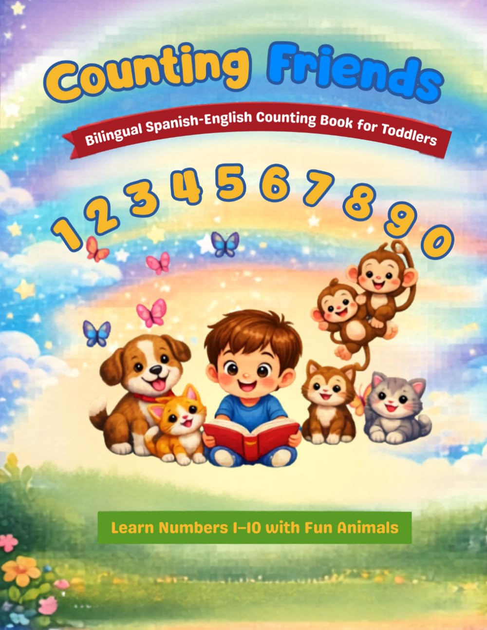 Counting Friends: Bilingual Spanish-English Counting Book for Toddlers: Learn Numbers 1–10 with Fun Animals | Bilingual Learning Book for Toddlers ... English Story for Kids & Preschool Beginners