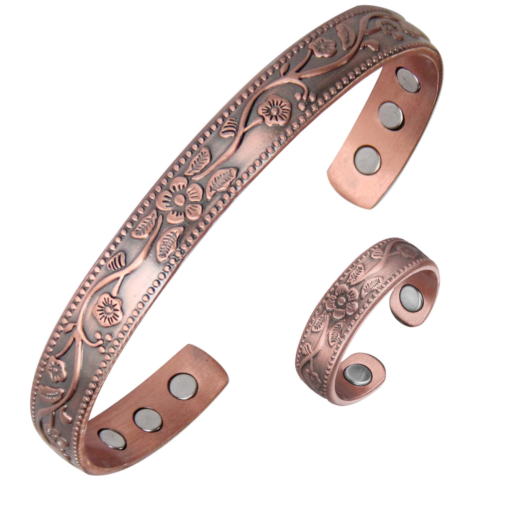 Magenergy Copper Bracelets For Women For Pain Relief Magnetic Pure