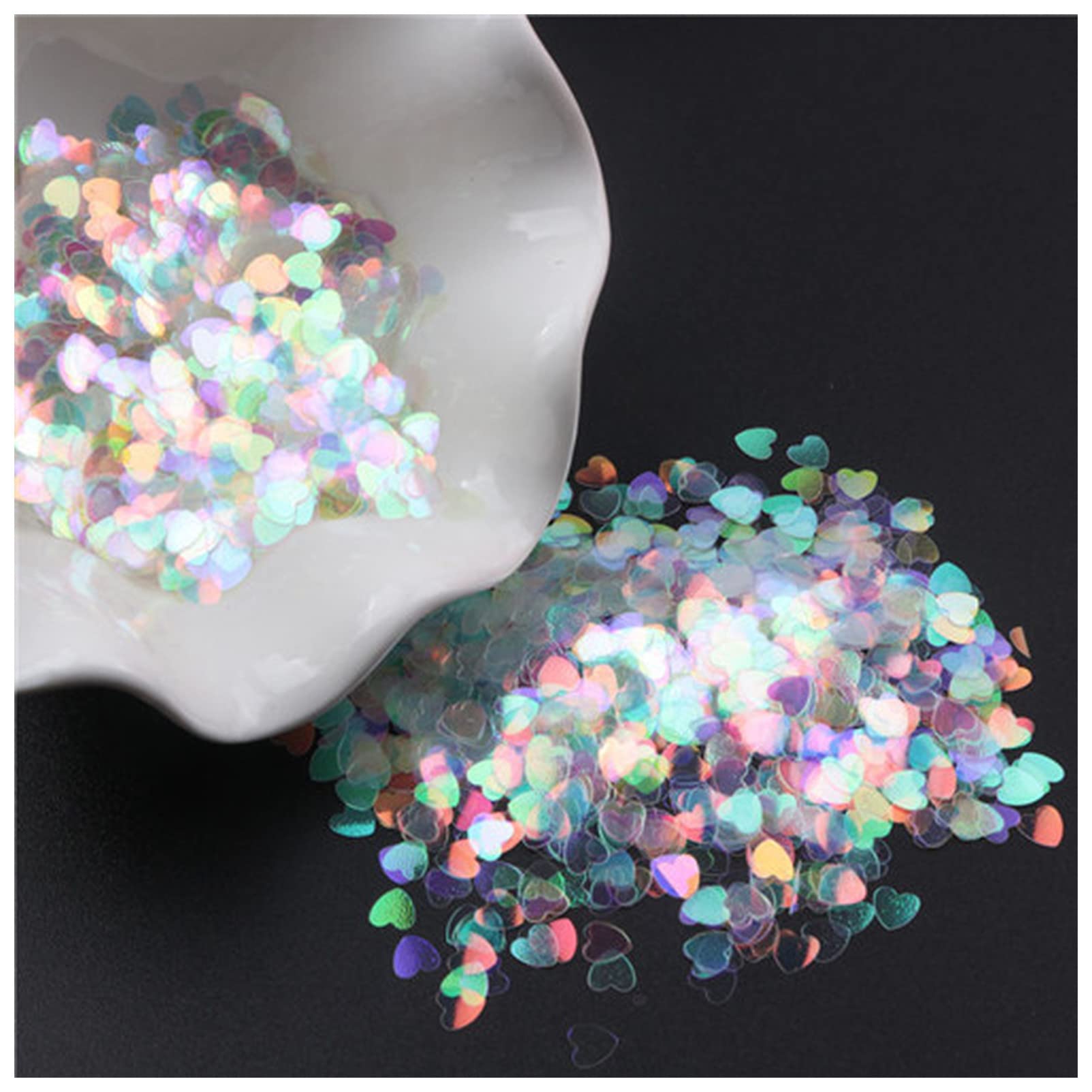 Confetti 3-5mm Mini Star Sequins Ultra Thin Paillettes Transparent Multi-shape Sequin Paillette Nail Art Manicure Wedding Confetti 8g Gold confetti(4mm heart c22)