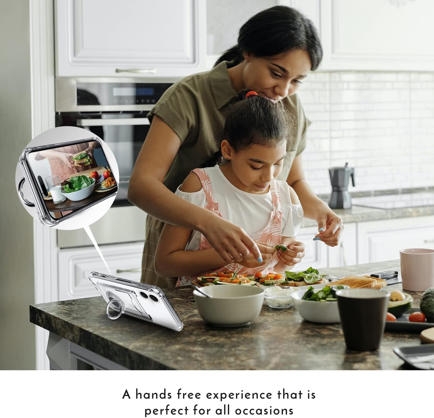 Shields Up Designed for iPhone 16 Case, Minimalist Wallet Case with Card Holder (3 Cards) & Ring Stand, [Drop Protection] Slim Protective Cover for iPhone 16 (6.1 inch) - Clear - Image 5