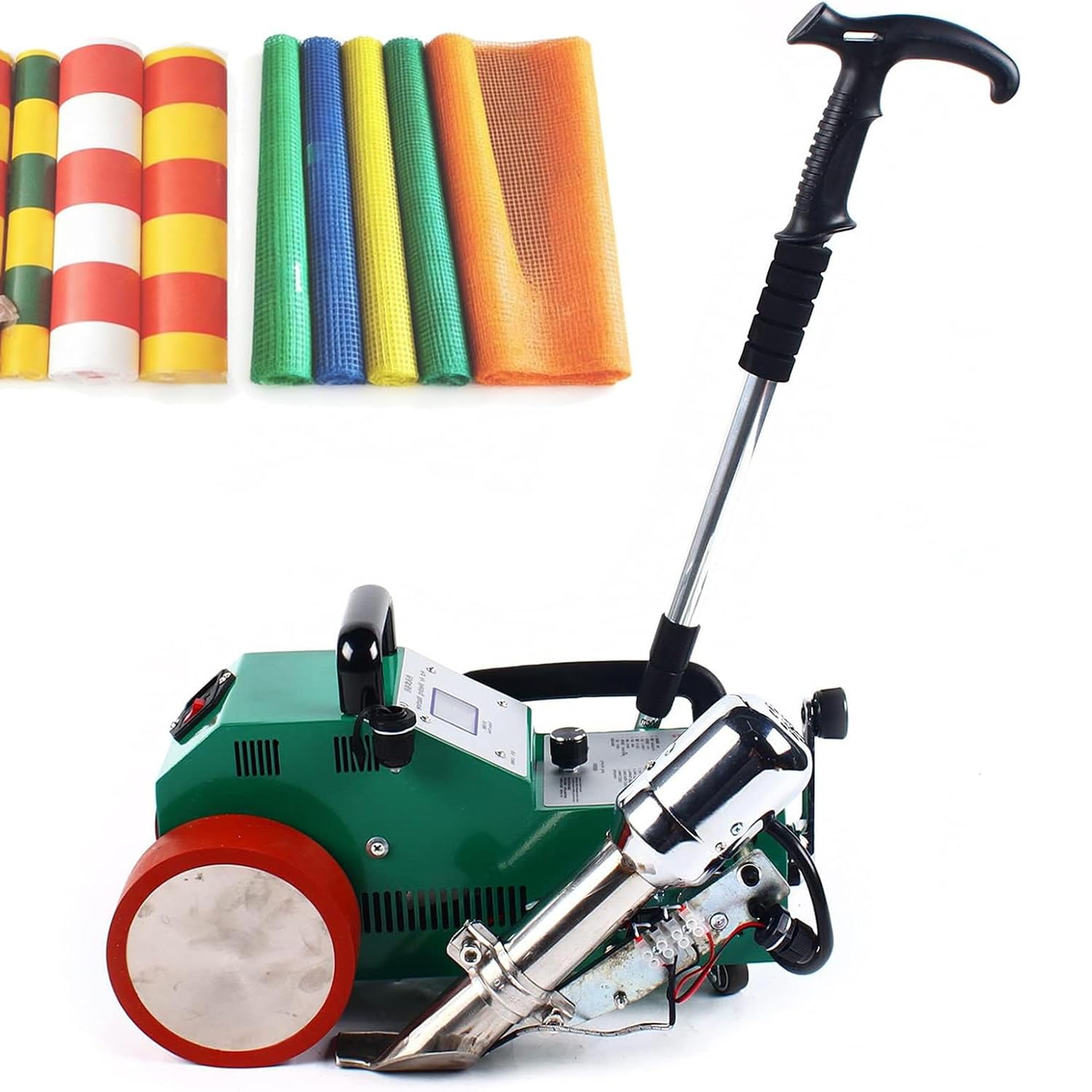 Azcabjie 1800W Automatic Hot Air Welder,20-680℃ PVC Flex Banner Welding Machine,2-4cm Splicing Width Heat Jointer for Advertising Cloth & Lightbox Fabric