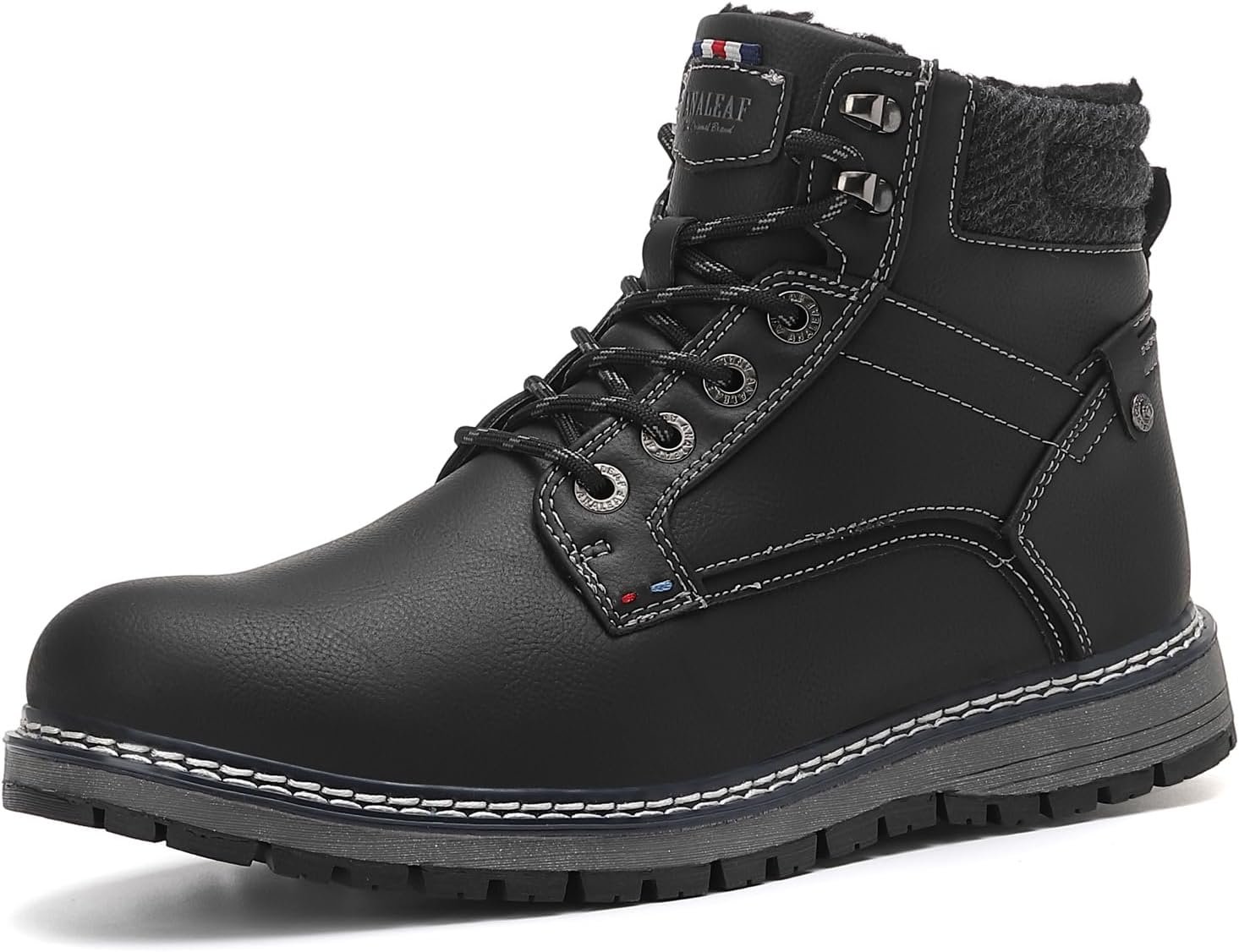 Mens Snow Boots Warm Winter Boots Non Slip Outdoor Fur Lined Shoes