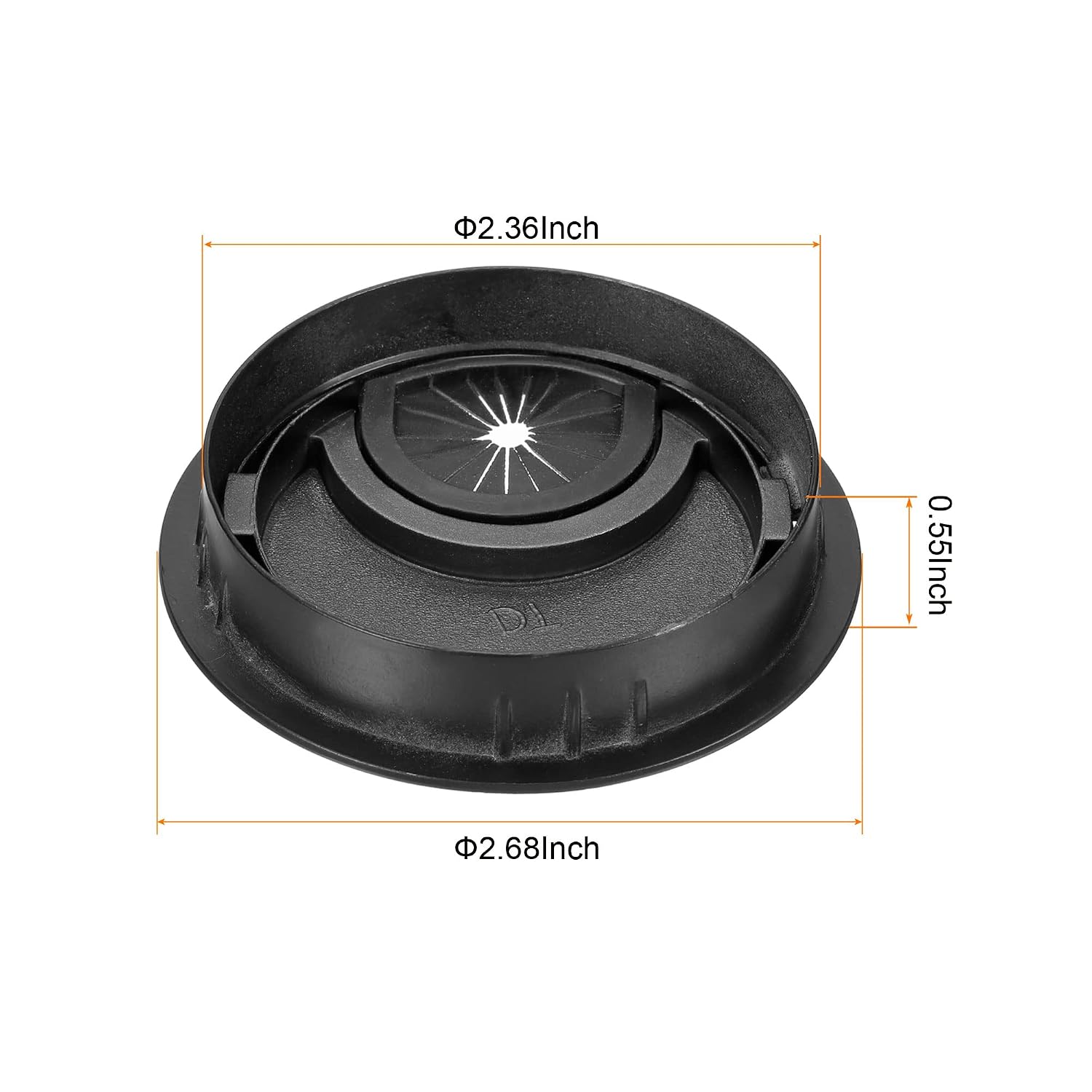YOKIVE Desk Cable Hole Cover, Zinc Alloy Cord Raceway Great for Office, Home, Daily Use (60mm, Black)