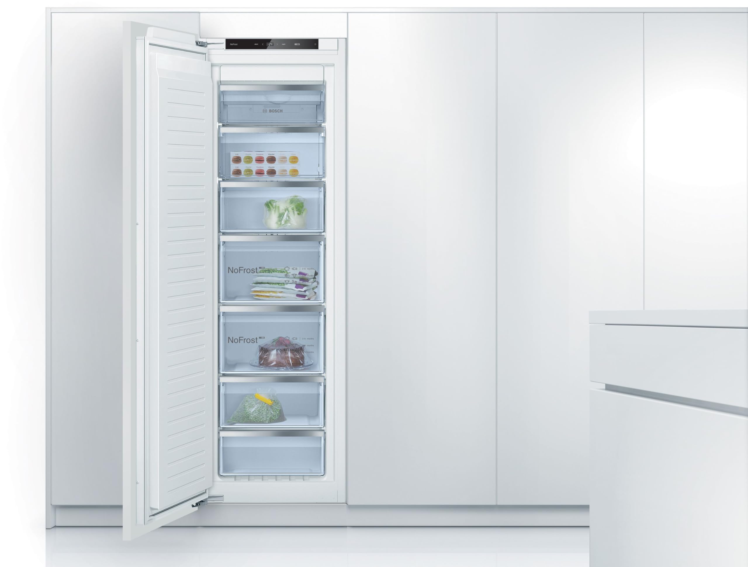 Bosch GIN81VEE0 Série 4 - Congélateur armoire, encastrable, 5 tiroirs