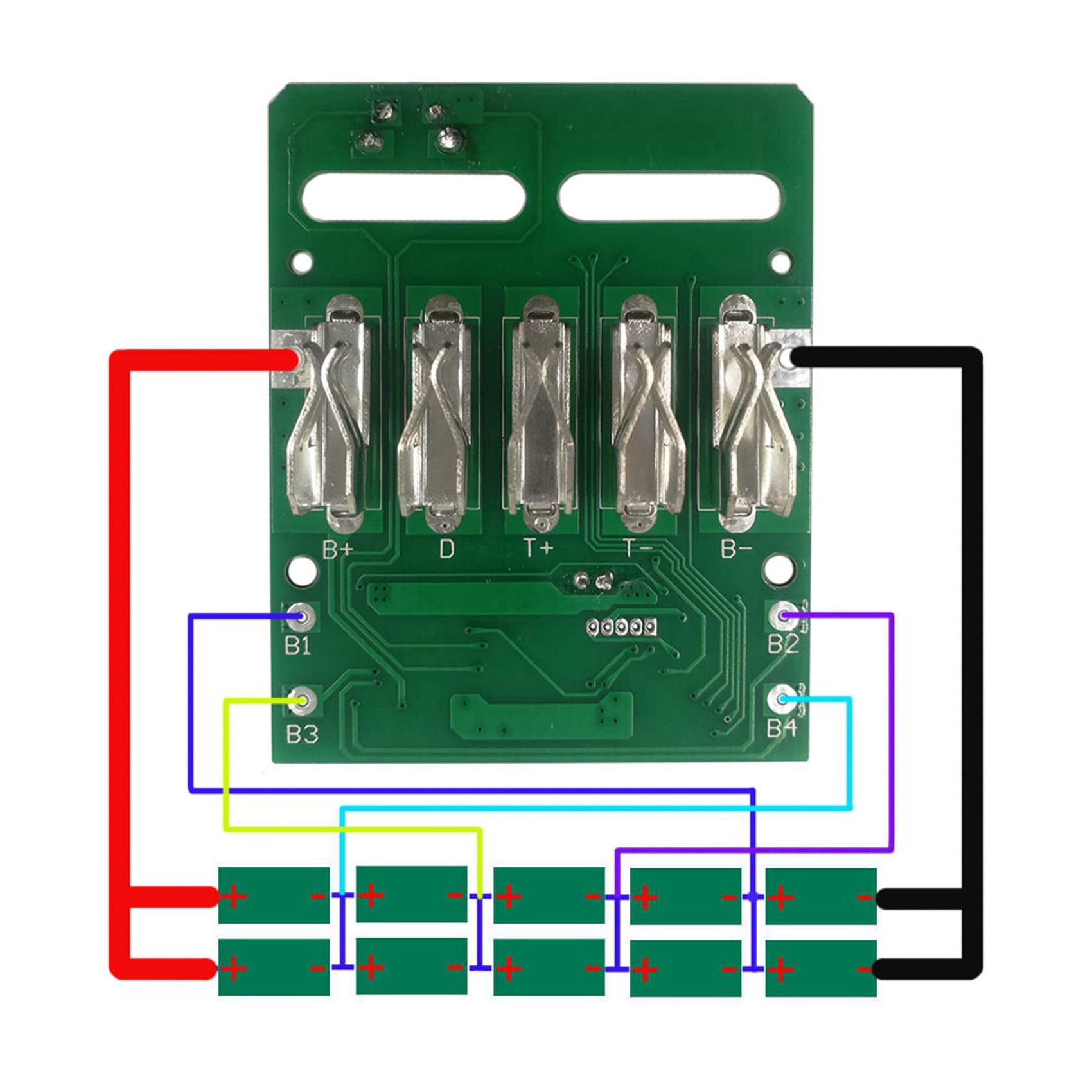 Lot de 2 circuits de protection de charge pour batterie au lithium 18 V