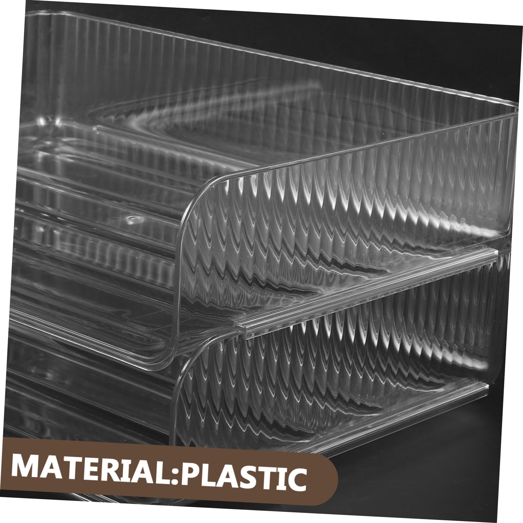 Angoily 2 Sztuki Częściowy Przezroczysty Organizer Biurkowy Dwuwarstwowy Stosowany Pojemnik Dokumenty i Przybory Szkolne Wielofunkcyjny Organizer Biurko Do Domu i Biura